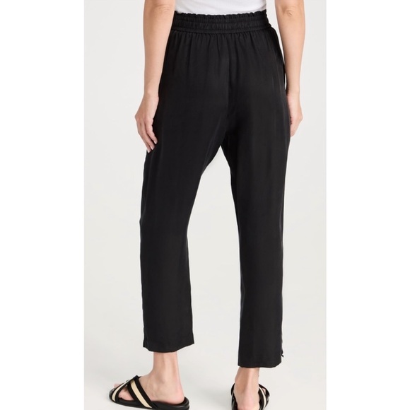 Jenni Kayne Rio Trouser Elastic Waist Pockets Pull On Black Pants M - Picture 9 of 9